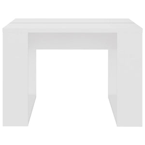 Tavolino Bianco 50x30x50 cm in Legno Multistrato 808621