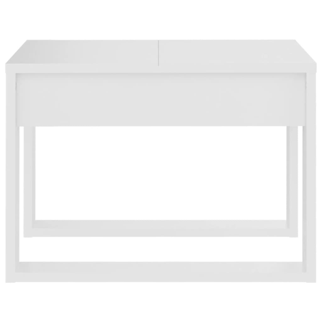Tavolino Bianco 50x30x50 cm in Legno Multistrato cod mxl 38984