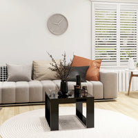 Tavolino di Servizio Nero 50x50x35 cm in Truciolato 808622