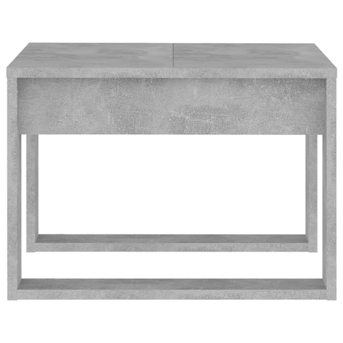 Tavolino Servizio-Tavolino da Soggiorno Grigio Cemento 50x50x35 cm in Truciolato