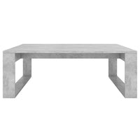 Tavolino da Salotto-Tavolino da soggiorno-Tavolo Grigio Cemento 100x100x35 cm Truciolato 418259