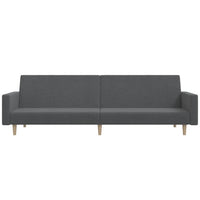 Divano Letto a 2 Posti Grigio Chiaro in Tessuto 337286