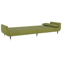 Divano Letto a 2 Posti con 2 Cuscini Verde Chiaro in Velluto 337585