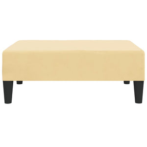 Poggiapiedi Crema 78x56x32 cm in Velluto 337696