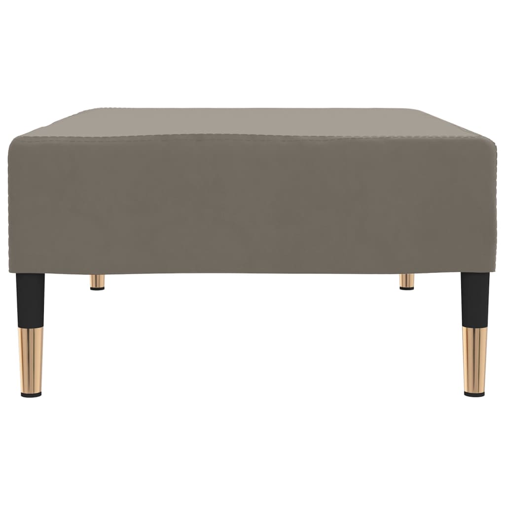 Poggiapiedi Grigio Chiaro 78x56x32 cm in Velluto cod mxl 62086