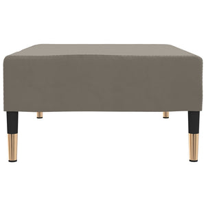 Poggiapiedi Grigio Chiaro 78x56x32 cm in Velluto cod mxl 62086