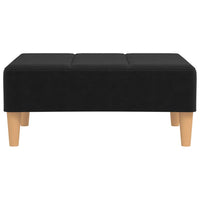 Poggiapiedi Nero 78x56x32 cm in Tessuto