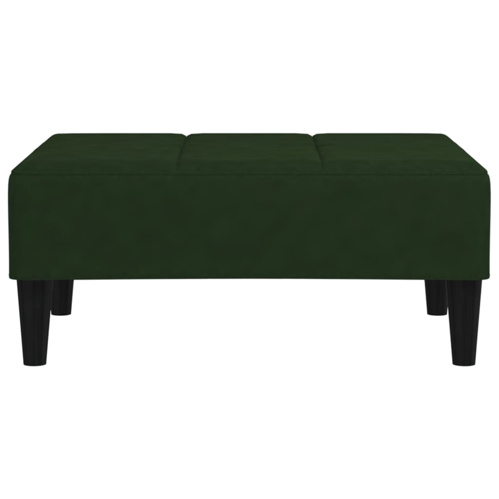 Poggiapiedi Verde Scuro 78x56x32 cm in Velluto 337760