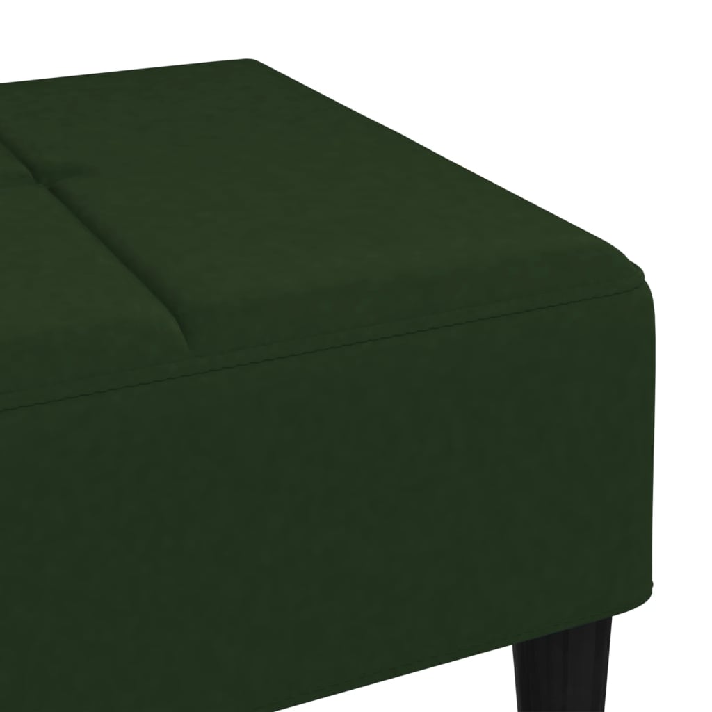 Poggiapiedi Verde Scuro 78x56x32 cm in Velluto 337760