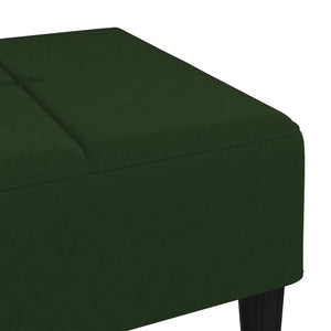 Poggiapiedi Verde Scuro 78x56x32 cm in Velluto 337760