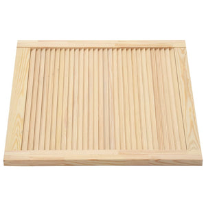 Porta persiana in legno massello di pino, porta dell'armadio, rivestimento della porta per armadio, guardaroba, paravento, 39,5 x 39,4 cm 02_0003866