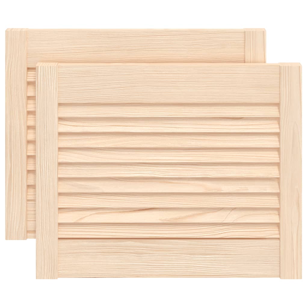 Ante con Design a Lamelle 2 pz 39,5x49,4 cm in Legno di Pino 151110