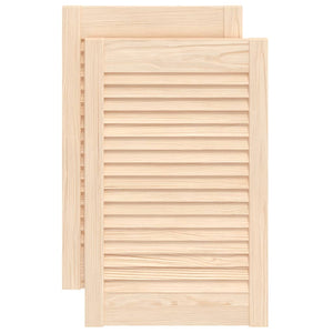 Ante a Lamelle 2 pz in Legno Massello di Pino 61,5x39,4 cm cod mxl 55025