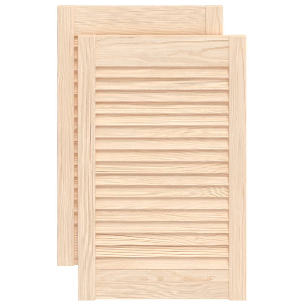Ante con Design a Lamelle 2 pz 61,5x39,4 cm in Legno di Pino 151116