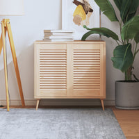 Ante con Design a Lamelle 2 pz 61,5x39,4 cm in Legno di Pino 151116