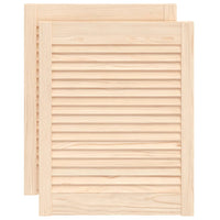 Ante con Design a Lamelle 2 pz 61,5x49,4 cm in Legno di Pino 151119
