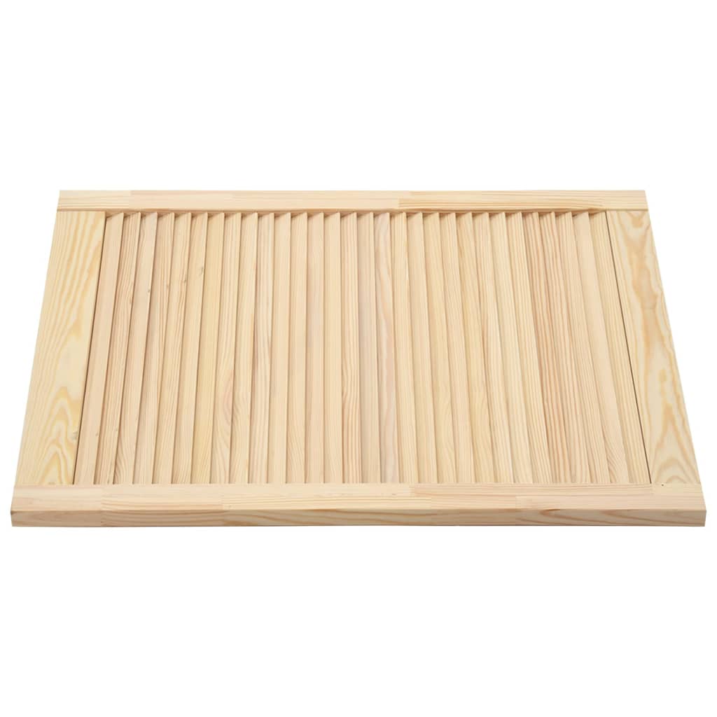 Set di 4 ante con persiana, ante dell'armadio, ante degli scaffali, rivestimento per armadio, guardaroba, guardaroba, 24,5 x 19,4 cm, in legno massello di pino 02_0003918