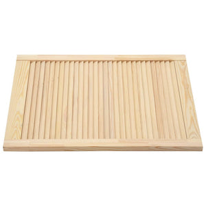 Set di 4 ante con persiana, ante dell'armadio, ante degli scaffali, rivestimento per armadio, guardaroba, guardaroba, 24,5 x 19,4 cm, in legno massello di pino 02_0003918