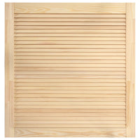 Porta persiana in legno massello di pino, porta dell'armadio, rivestimento della porta per armadio, guardaroba, paravento, 61,5 x 59,4 cm 02_0003871