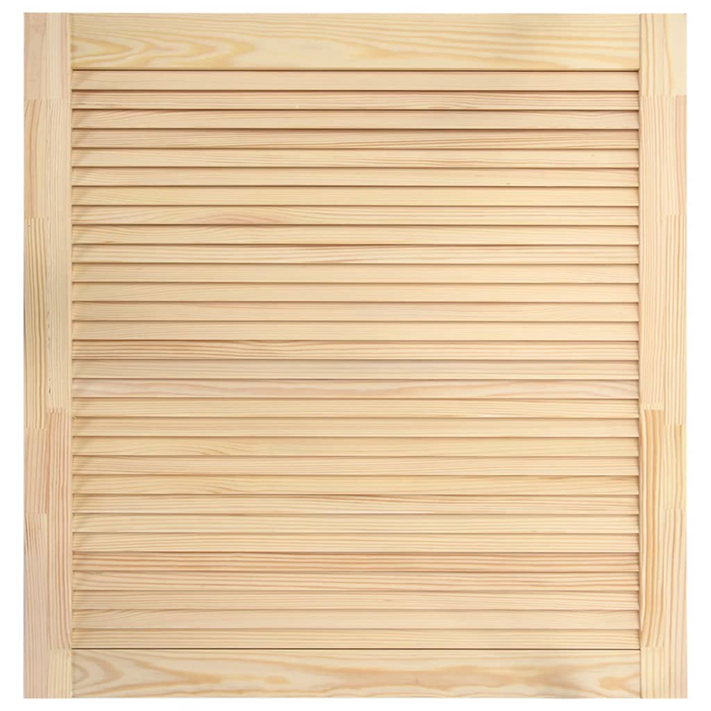 Set di 2 ante a persiana in legno massello di pino, ante per armadietti, ante per ripiani, per armadio, guardaroba, guardaroba, 24,5 x 23,5 pollici 02_0003895