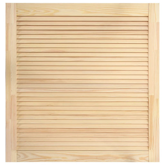 Set di 2 ante a persiana in legno massello di pino, ante per armadietti, ante per ripiani, per armadio, guardaroba, guardaroba, 24,5 x 23,5 pollici 02_0003895