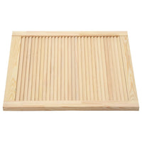 Set di 2 ante a persiana in legno massello di pino, ante per armadietti, ante per ripiani, per armadio, guardaroba, guardaroba, 24,5 x 23,5 pollici 02_0003895