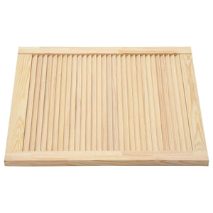 Set di 2 ante a persiana in legno massello di pino, ante per armadietti, ante per ripiani, per armadio, guardaroba, guardaroba, 24,5 x 23,5 pollici 02_0003895