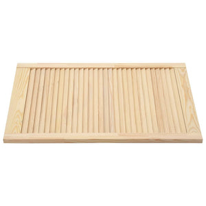 Anta con persiana, anta dell'armadio, mensola, rivestimento dell'anta per armadio, guardaroba, paravento, 69 x 39,4 cm, in legno massello di pino 02_0003872