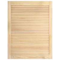 Porta persiana in legno massello di pino, porta dell'armadio, rivestimento per porta dell'armadio, guardaroba, paravento, 69 x 49,4 cm 02_0003873