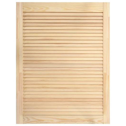 Porta persiana in legno massello di pino, porta dell'armadio, rivestimento per porta dell'armadio, guardaroba, paravento, 69 x 49,4 cm 02_0003873