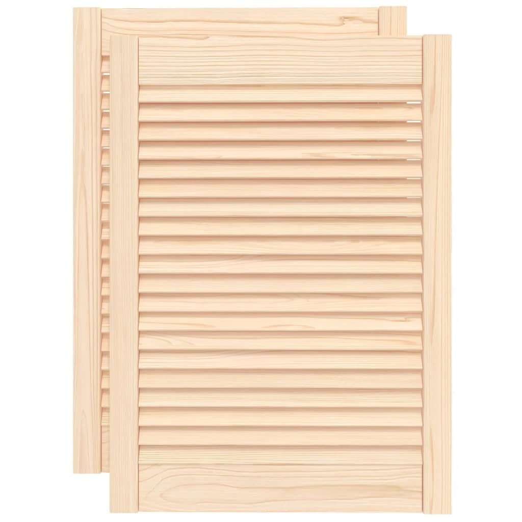 Ante a Lamelle 2 pz in Legno Massello di Pino 69x49,4 cm cod mxl 56015