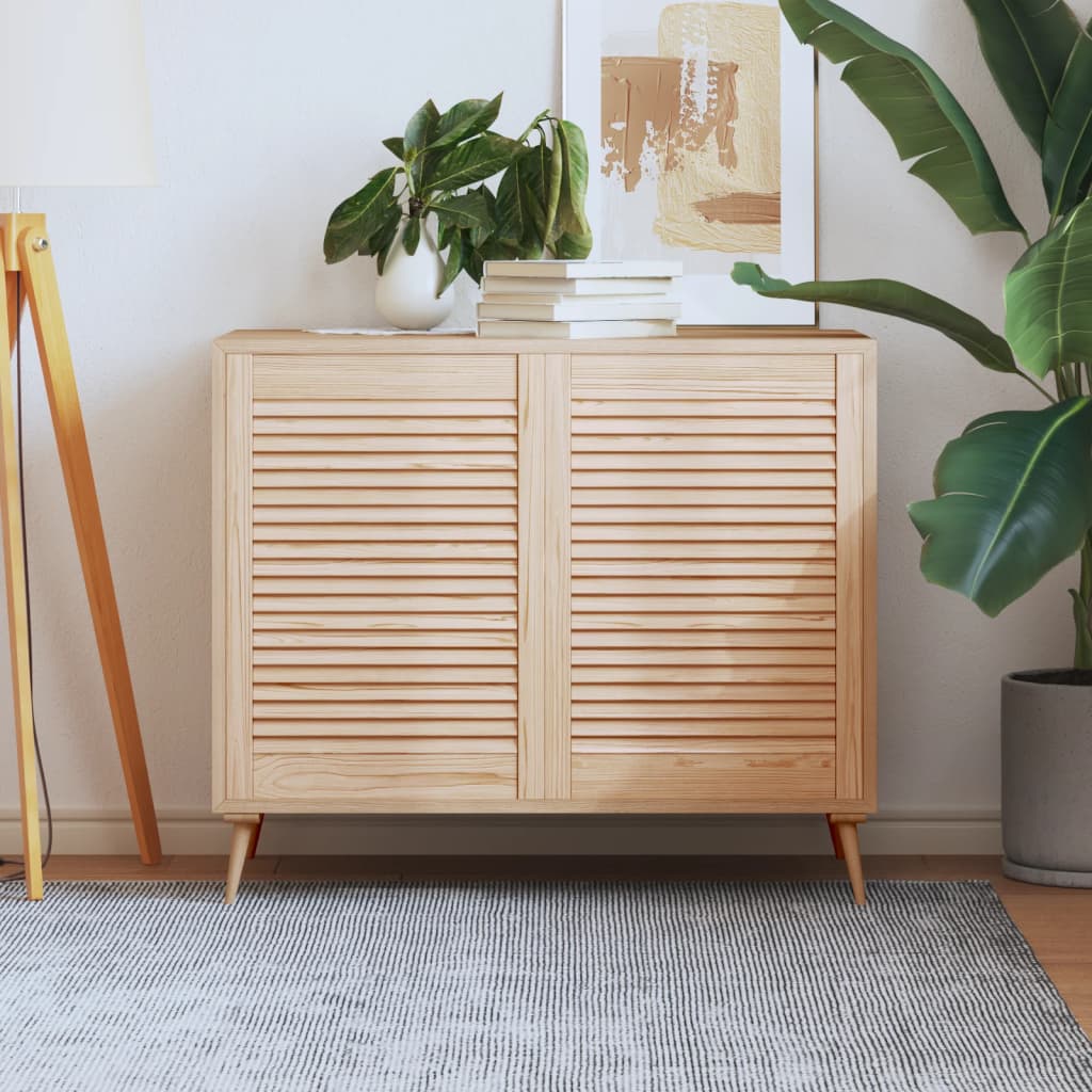 Ante con Design a Lamelle 2 pz 69x49,4 cm in Legno di Pino 151128