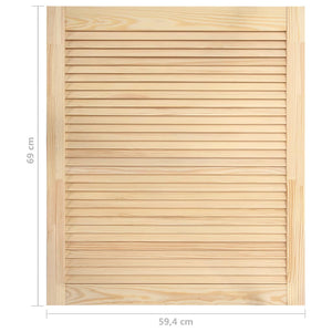 Porta a persiana 69 x 59,4 cm legno massello di pino 02_0003874