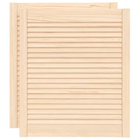 Ante con Design a Lamelle 2 pz 69x59,4 cm in Legno di Pino 151131