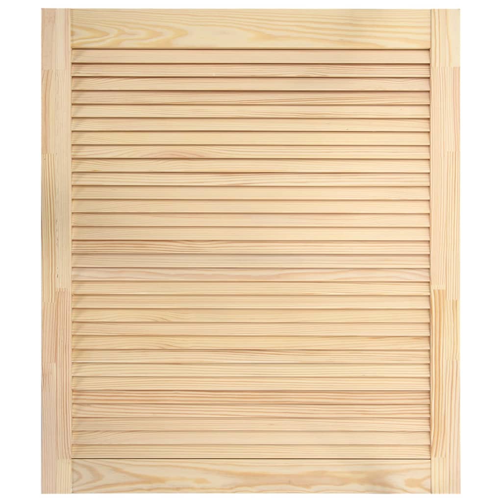 Set di 2 ante a persiana, ante per armadi, ante per ripiani, rivestimento per armadio, guardaroba, guardaroba, 69x59,4 cm, in legno massello di pino 02_0003898