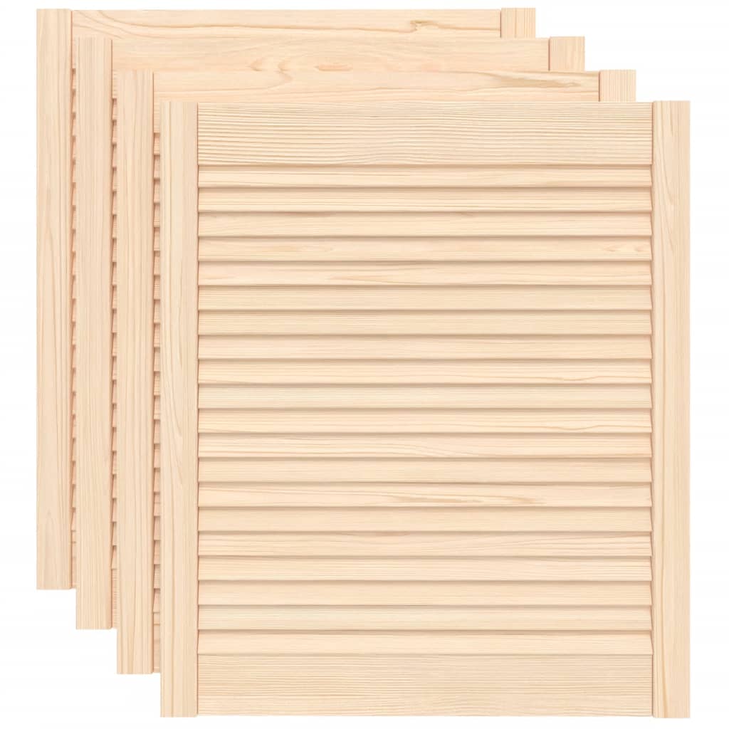 Ante con Design a Lamelle 4 pz 69x59,4 cm in Legno di Pino 151132