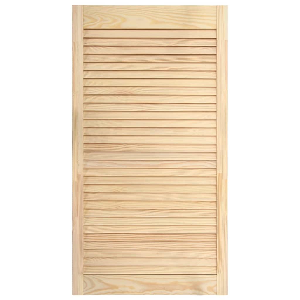 Porta persiana in legno massello di pino Porta dell'armadio Mensola Rivestimento per porta per armadio Guardaroba Guardaroba 99,3x39,4 cm 02_0003875
