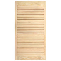 Porta persiana in legno massello di pino Porta dell'armadio Mensola Rivestimento per porta per armadio Guardaroba Guardaroba 99,3x39,4 cm 02_0003875