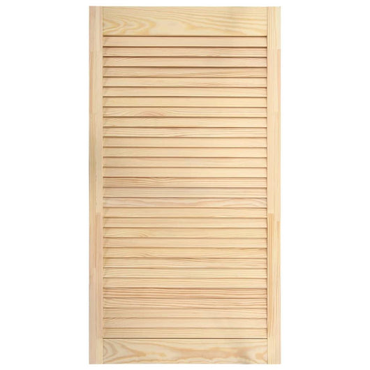 Porta persiana in legno massello di pino Porta dell'armadio Mensola Rivestimento per porta per armadio Guardaroba Guardaroba 99,3x39,4 cm 02_0003875