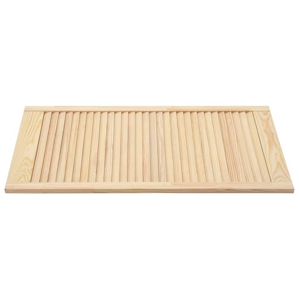 Porta persiana in legno massello di pino Porta dell'armadio Mensola Rivestimento per porta per armadio Guardaroba Guardaroba 99,3x39,4 cm 02_0003875