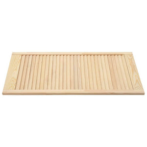 Porta persiana in legno massello di pino Porta dell'armadio Mensola Rivestimento per porta per armadio Guardaroba Guardaroba 99,3x39,4 cm 02_0003875