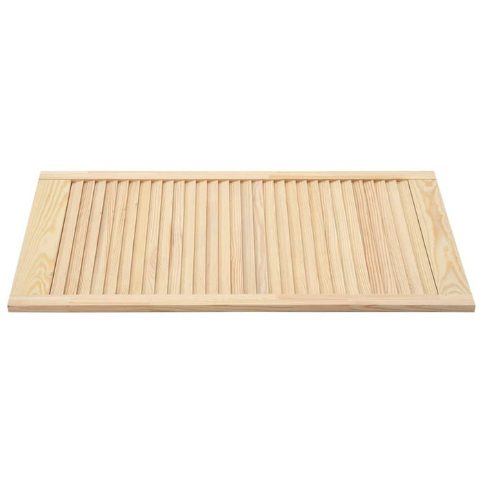 Porta persiana in legno massello di pino Porta dell'armadio Mensola Rivestimento per porta per armadio Guardaroba Guardaroba 99,3x39,4 cm 02_0003875