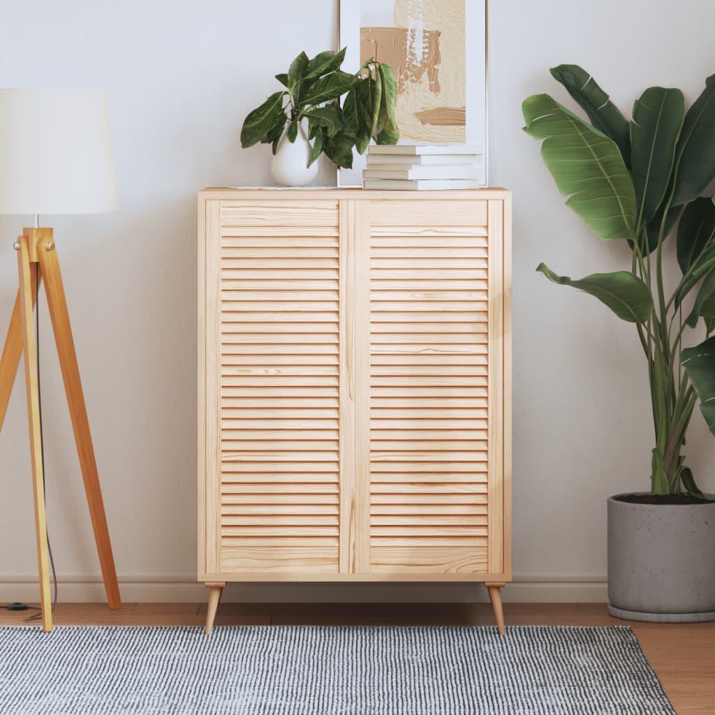 Ante con Design a Lamelle 2 pz 99,3x39,4 cm in Legno di Pino 151134