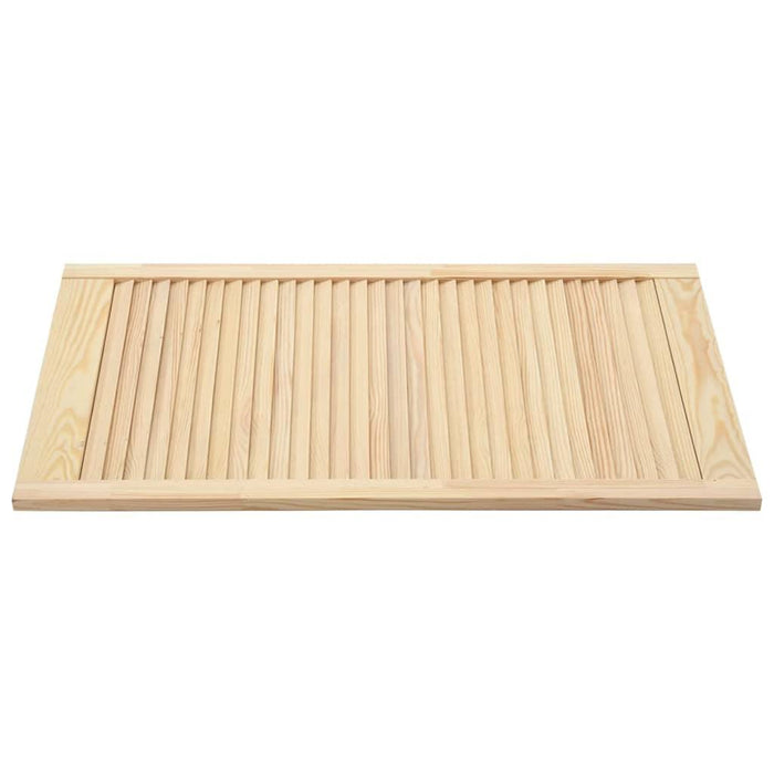 Porta persiana in legno massello di pino Porta dell'armadio Mensola Rivestimento per porta per armadio Guardaroba Guardaroba 99,3x49,4 cm 02_0003876