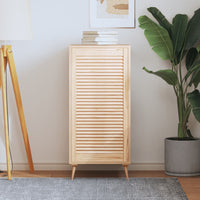 Anta con Design a Lamelle 99,3x49,4 cm in Legno di Pino 151136