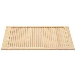Set di due ante in legno massello di pino Ante con persiana Ante dell'armadio Ante degli scaffali Fodera per armadio Guardaroba Guardaroba 99,3 x 19,4 pollici 02_0003900