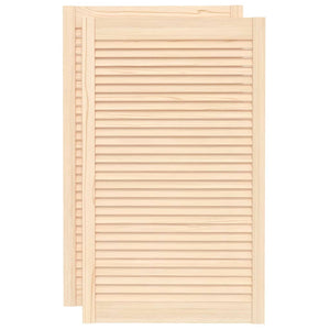 Ante con Design a Lamelle 2 pz 99,3x59,4 cm in Legno di Pino 151140