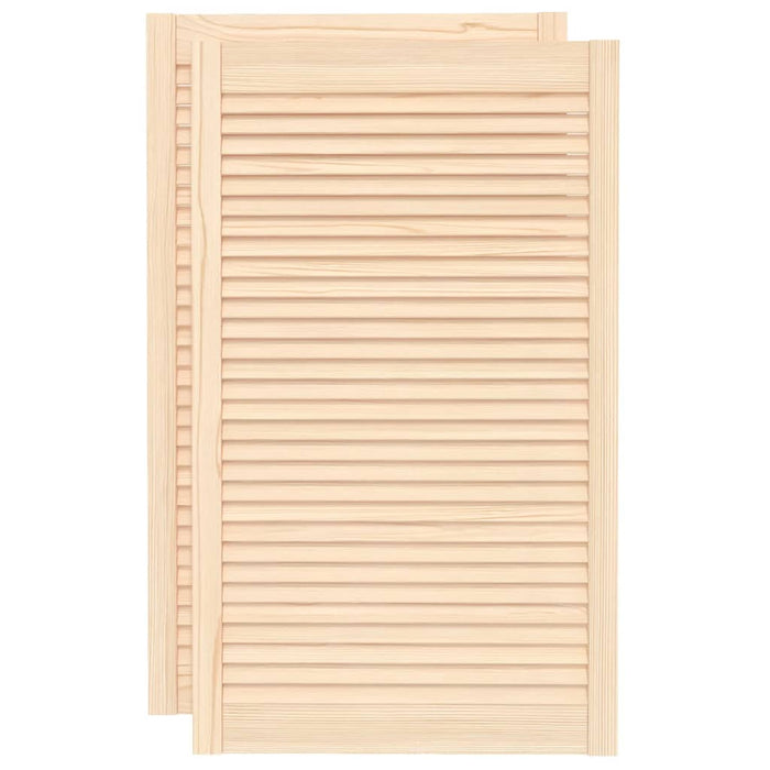 Ante con Design a Lamelle 2 pz 99,3x59,4 cm in Legno di Pino 151140