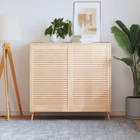 Ante con Design a Lamelle 2 pz 99,3x59,4 cm in Legno di Pino 151140