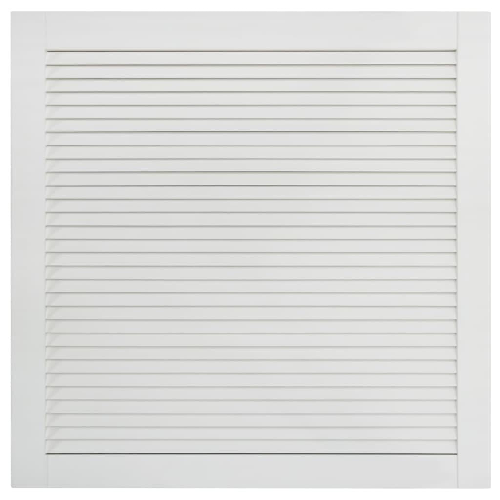 Anta persiana in legno massello di pino anta per armadio mensola rivestimento per anta per armadio paravento per armadio 395x394 cm bianco 02_0003878